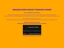 Tablet Screenshot of croxleytandoori.co.uk